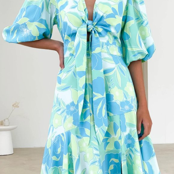 Gingham & Heels Santino Midi Dress - Lime Calypso - Picture 4 of 5